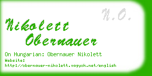 nikolett obernauer business card